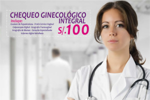 Julio: Chequeo Ginecológico Integral = s/.100